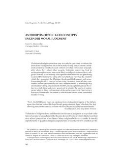 anthropomorphic god concepts engender moral judgment