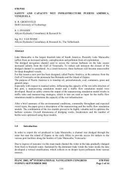 Safety and Capacity Wet Infrastructure Puerto America, Venezuela