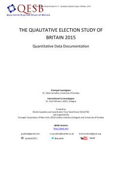 quantitative data documentation