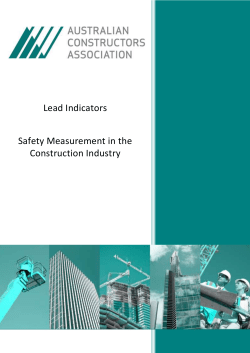 Lead Indicators Safety Measurement in the Construction Industry