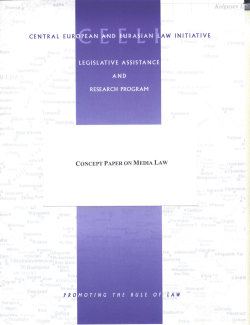 Concept Paper on Media Law