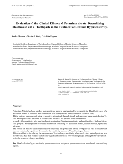 Evaluation of the Clinical Efficacy of Potassium nitrate Desensitizing
