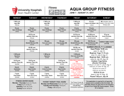 Aqua Group Fitness Schedule