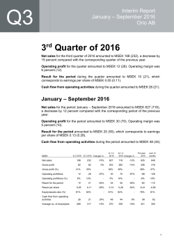 3 Quarter of 2016