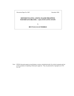 differentiating among major philippine toothpaste brands