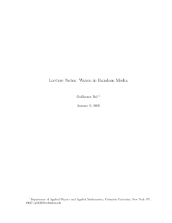 Lecture Notes - Columbia University