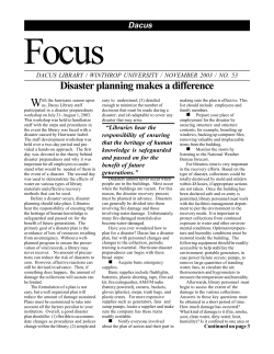 Disaster Planning Makes a Difference