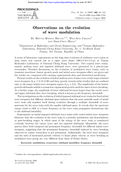 Observations on the evolution of wave modulation