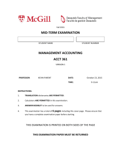 Fall 2015 Midterm Solutions