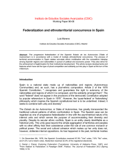 Federalization and ethnoterritorial concurrence in Spain