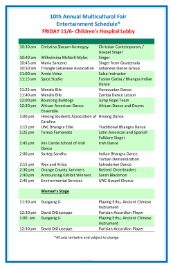 10th Annual Multicultural Fair Entertainment Schedule
