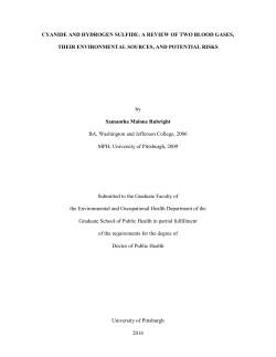 CYANIDE AND HYDROGEN SULFIDE: A REVIEW OF TWO BLOOD