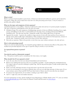 Ricin - Guilford County