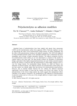 Polyelectrolytes as adhesion modifiers
