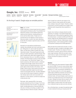 Google, Inc. - Company Site