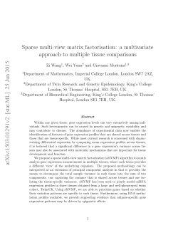 Sparse multi-view matrix factorisation: a