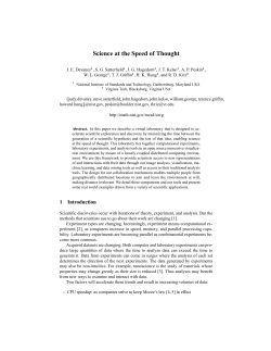 Science at the Speed of Thought