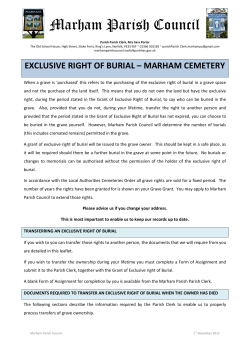 Exclusive Right of Burial
