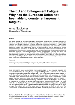The EU and Enlargement Fatigue