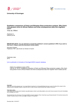 University of Groningen Qualitative comparison of Dutch and