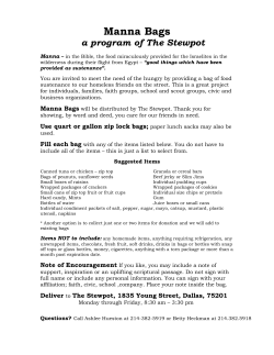 Manna Bags - The Stewpot