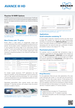 Fluorine-19 NMR Options Summary