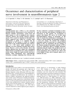 Occurrence and characterization of peripheral nerve involvement in