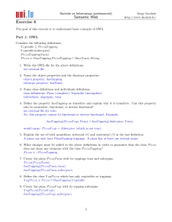 Semantic Web Exercise 6