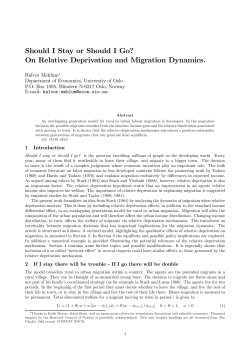 Should I Stay or Should I Go? On Relative Deprivation and