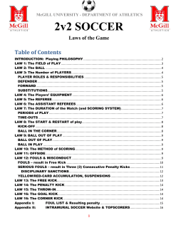 2v2 SOCCER - McGill Athletics