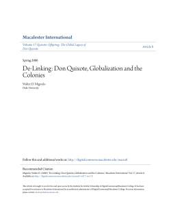 De-Linking: Don Quixote, Globalization and the Colonies