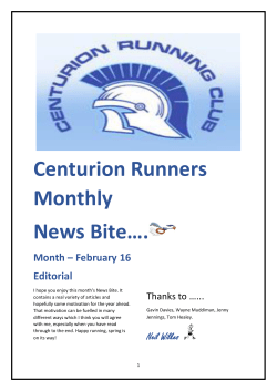 Feb 16 NewsBite - Centurion Running Club