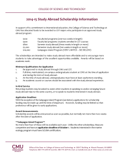 2014-15 Study Abroad Scholarship Information