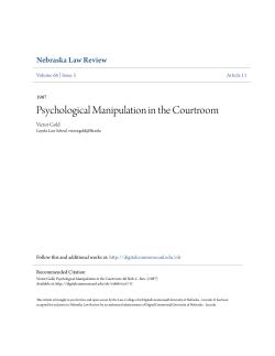 Psychological Manipulation in the Courtroom