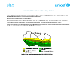 The impact of the food crisis on children`s malnutrition in Sahel