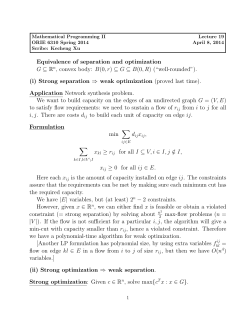 Equivalence of separation and optimization G &sube; R n, convex body