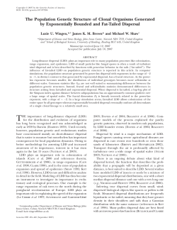 The Population Genetic Structure of Clonal Organisms Generated by