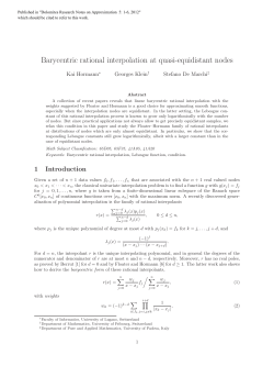 Barycentric rational interpolation at quasi-equidistant