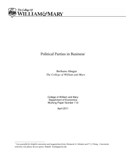 Political Parties in Business