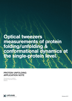 Optical tweezers measurements of protein folding