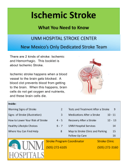 Ischemic Stroke - UNM Health Sciences Center