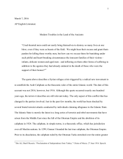1 March 7, 2016 AP English Literature Modern