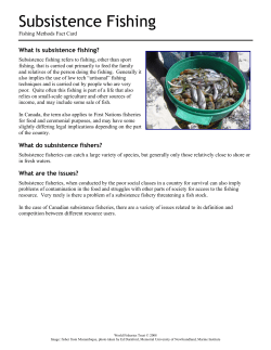 Subsistence Fishing - World Fisheries Trust