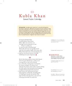 Kubla Khan - shsdavisapes