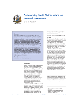 Nationalizing South African mines: an economic assessment
