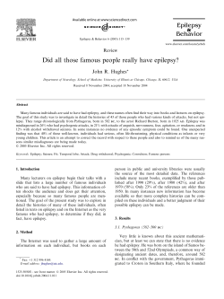 Did all those famous people really have epilepsy?