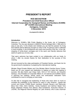 president`s report - Cartagena