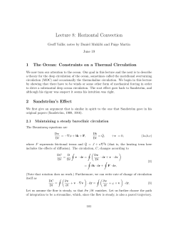 Lecture 8: Horizontal Convection