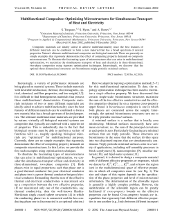 Multifunctional Composites: Optimizing Microstructures for