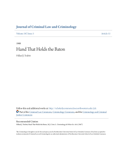 Hand That Holds the Baton - Northwestern University School of Law